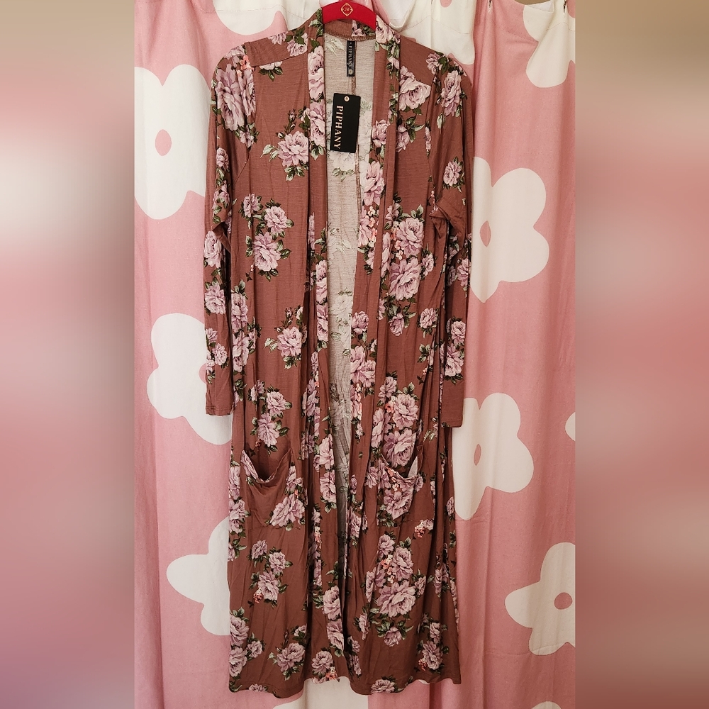 Piphany Eloise Floral Duster, NWT, Size 3